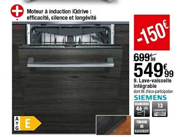 lave-vaisselle intégrable siemens