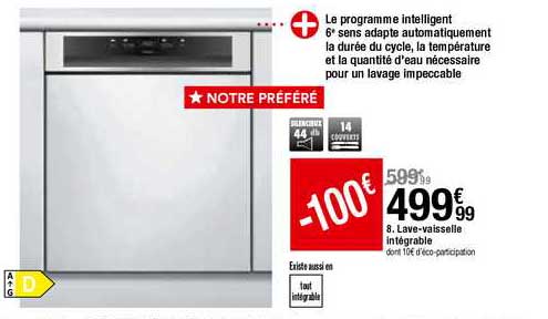 lave-vaisselle intégrable