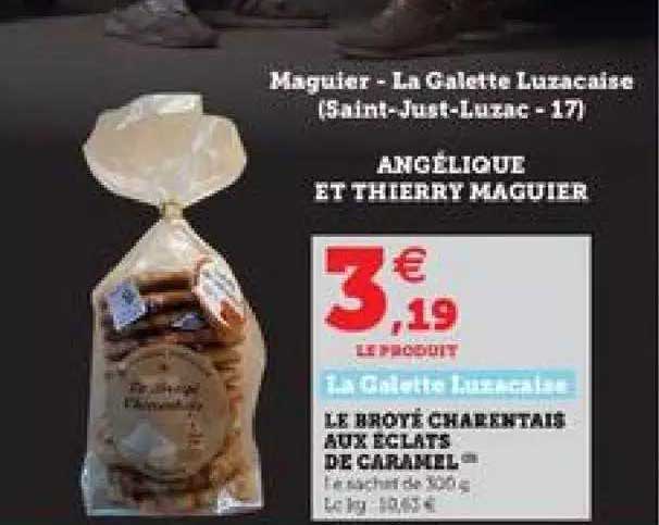 le broyé charentaise aux éclatas de caramel