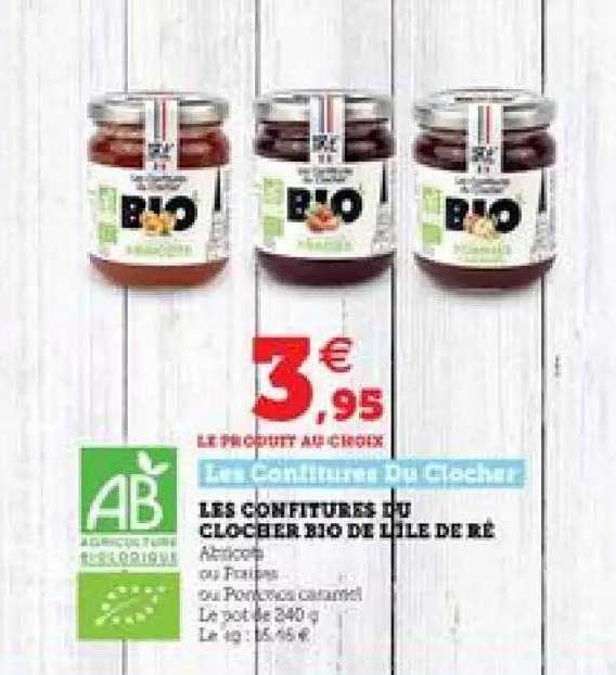 les confitures du clocher bio de l'île de ré