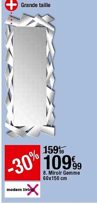 miroir gemme 60 x 150 cm