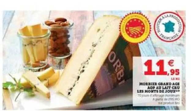 morbier grand age aop au lait cru les monts de joux