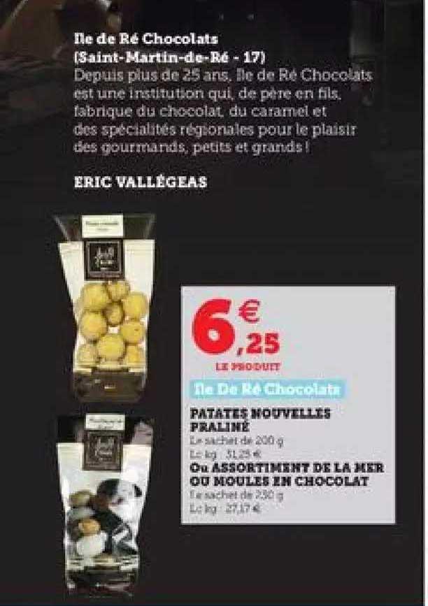 Patates Nouvelles Praliné Ou Assortiment De La Mer Ou Moules En Chocolat