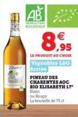 pineaux des charentes aoc bio elisabeth 17°