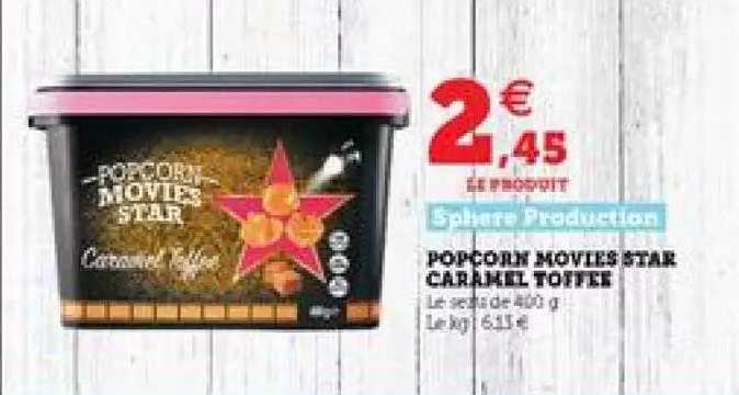 Popcorn Movies Star Caramel Toffee