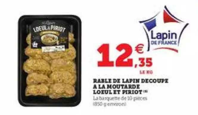 râble de lapin découpé à la moutarde loeul et piriot