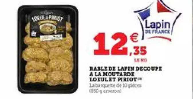 râble de lapin découpé à la moutarde loeul et piriot