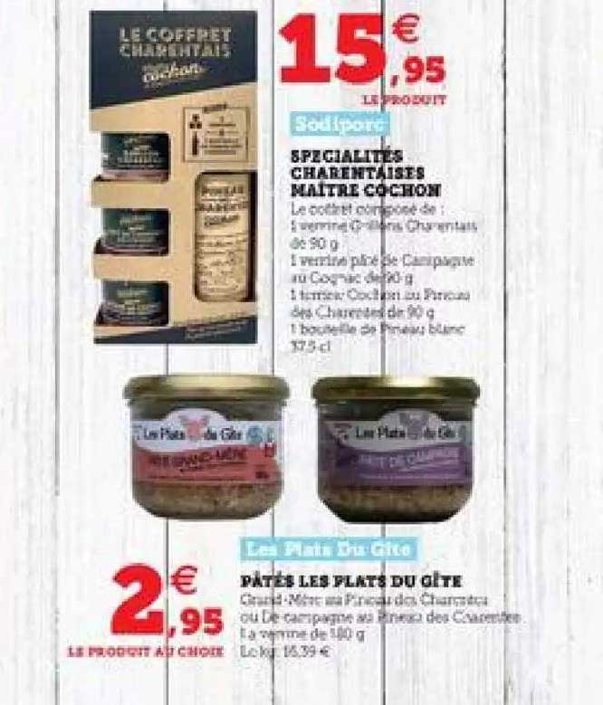 spécialités charentaises maître cochon pâtés les plats du gite