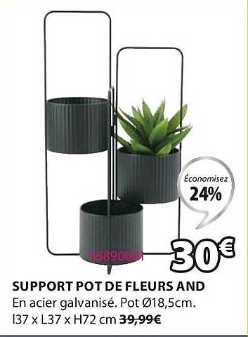 support pot de fleurs and
