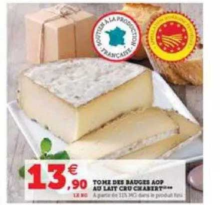 tome des bauges aop au lait cru chabert