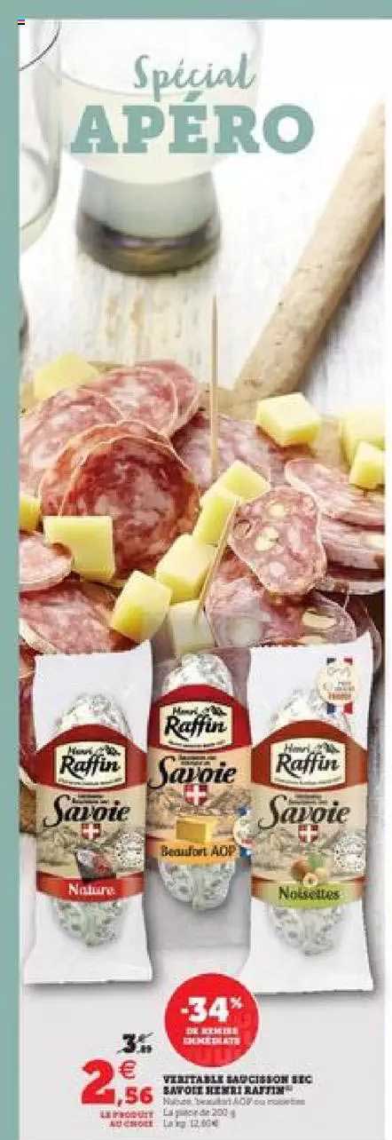 Véritables Saucisson Sec Savoie Henri Raffin -34% De Remise Immédiate