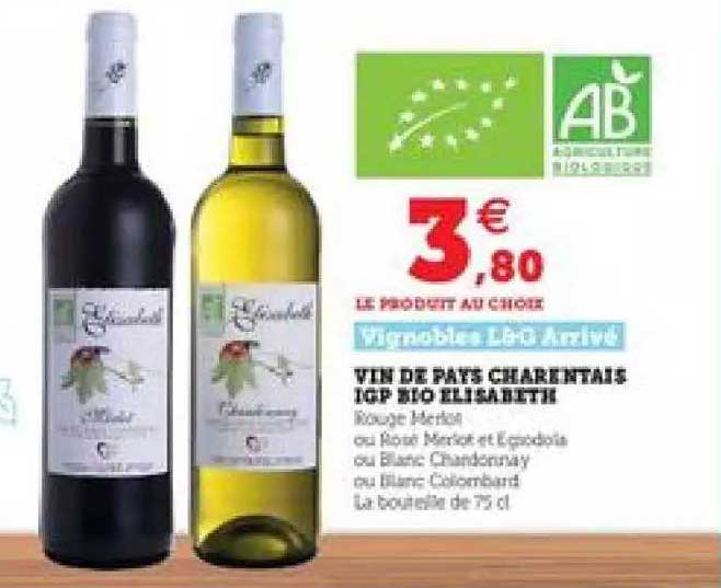 Vin De Pays Charentais Igp Bio Elisabeth
