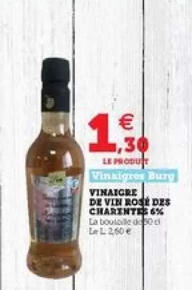 Vinaigre De Vin Rosé Des Charentes 6%
