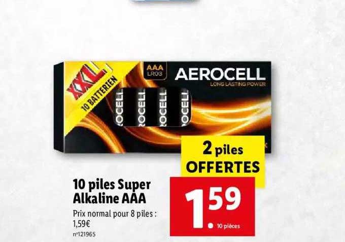 10 piles super alkaline aerocell