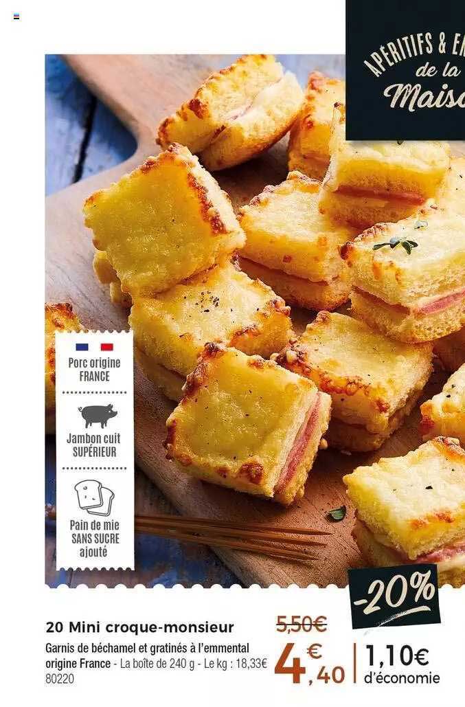 20 mini croque-monsieur