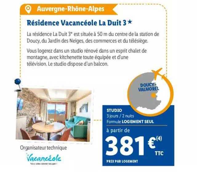 Auvergne-rhône-alpes : Résidence Vacancéole La Duit 3*