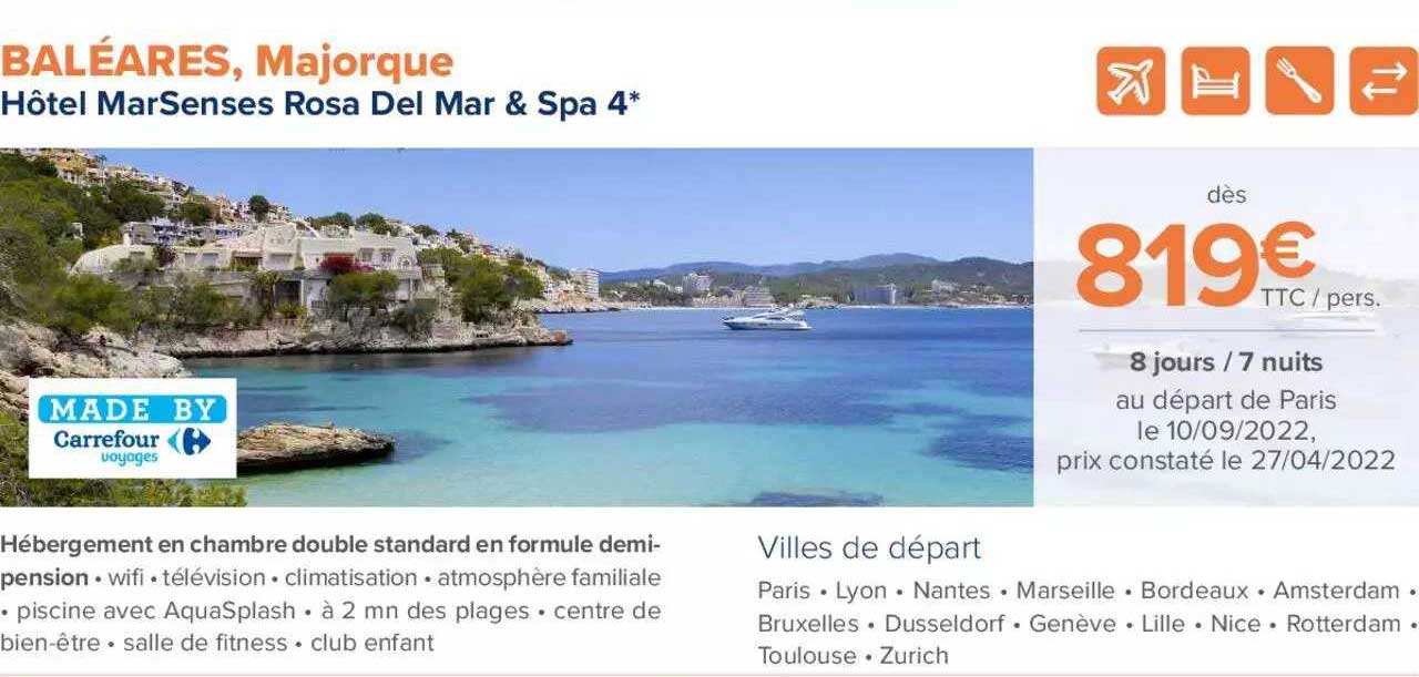 baléares, majorque : hôtel marSenses rosa del mar & spa 4*