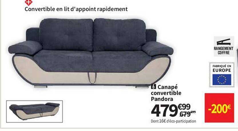 canapé convertible pandora