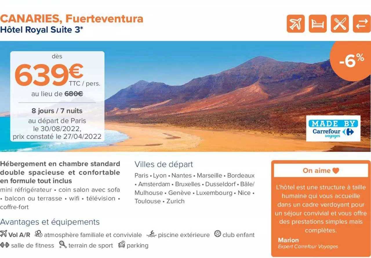 canaries, fuerteventura : hôtel royal suite 3*