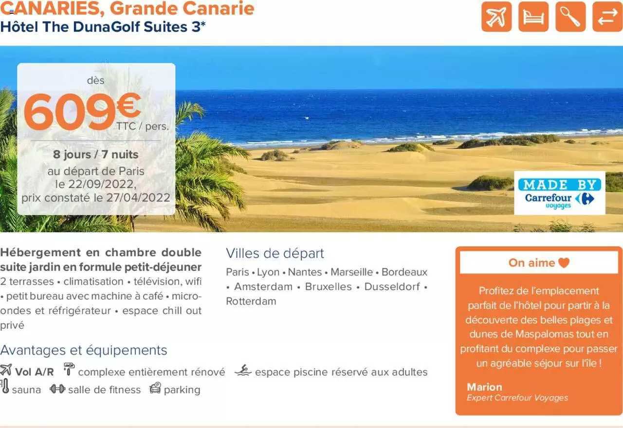 canaries, grande canarie : hôtel the dunaGolf suites 3*