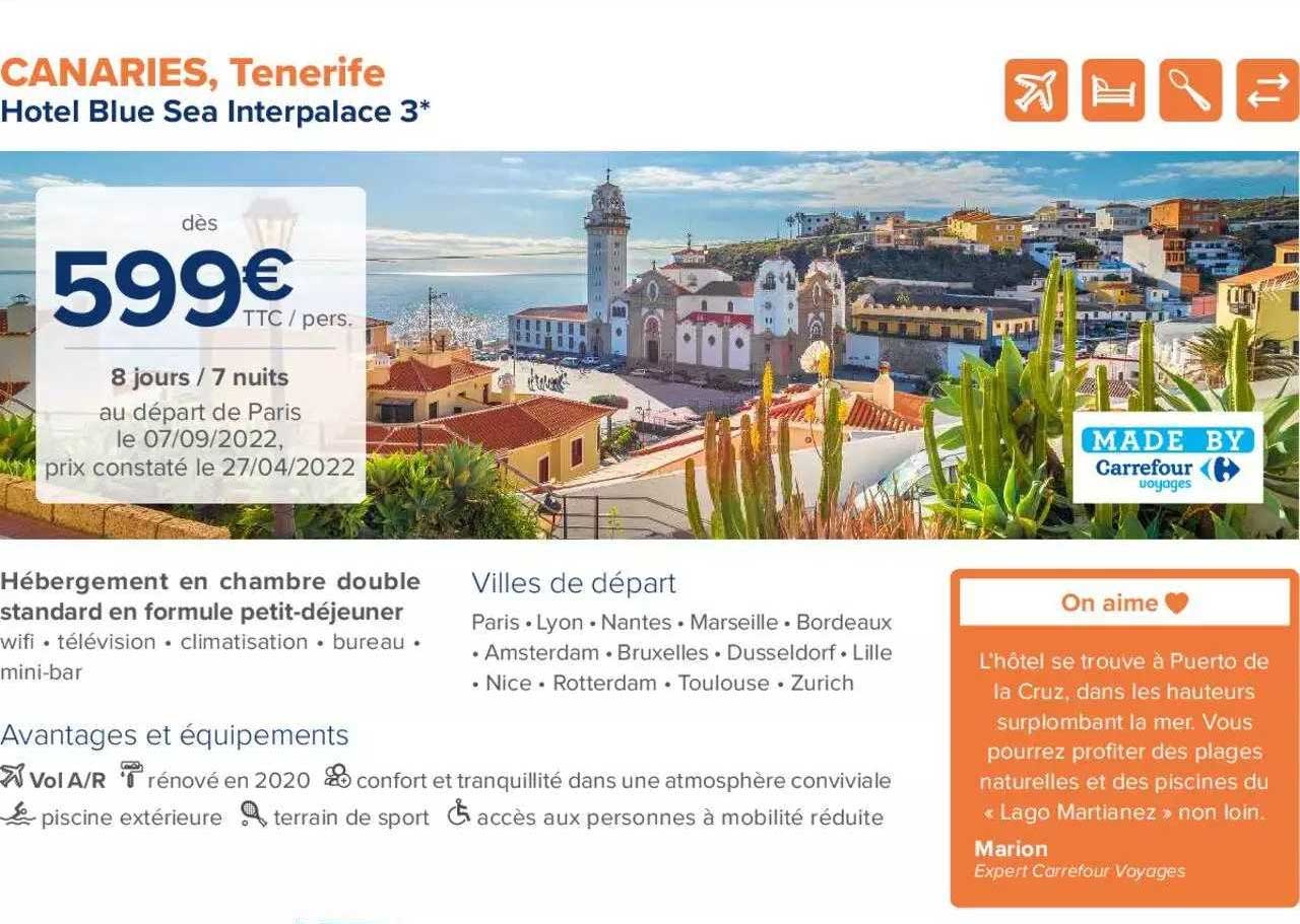 canaries, tenerife : hotel blue sea interpalace 3*