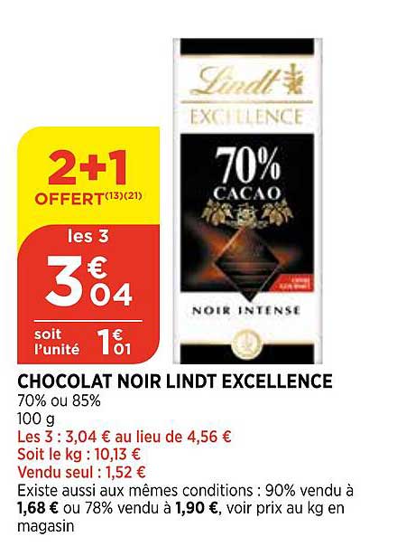 Chocolat Noir Lindt Excellence