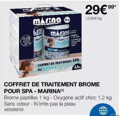coffret de traitement brome pour spa - marina