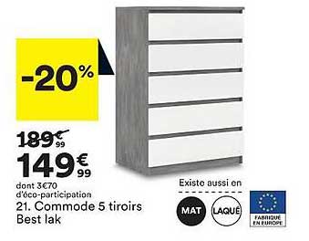 Commode 5 Tiroirs Best Lak