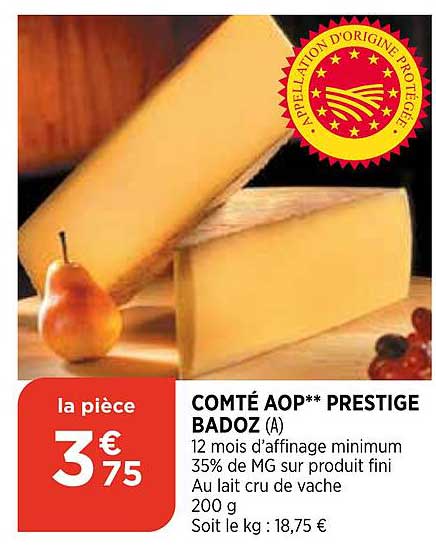 Comté Aop Prestige Badoz