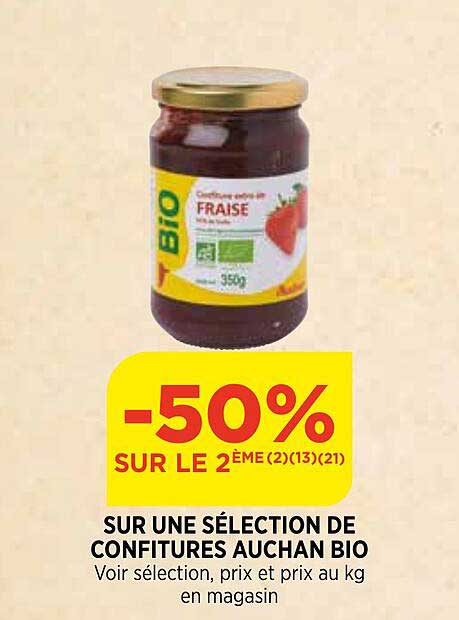 Confitures Auchan Bio