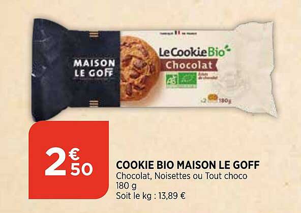 cookie bio maison le goff