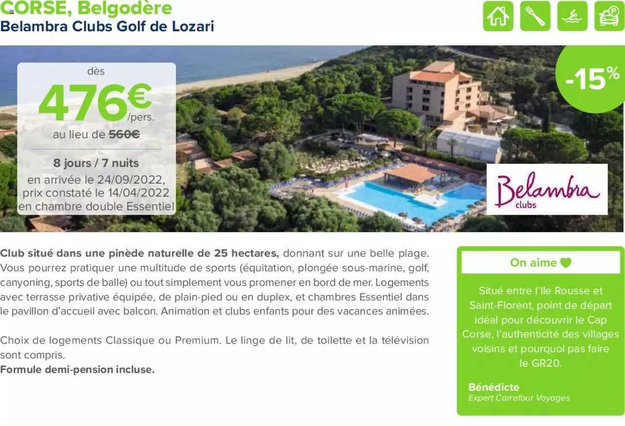corse, belgodère : belambra clubs golf de lozari