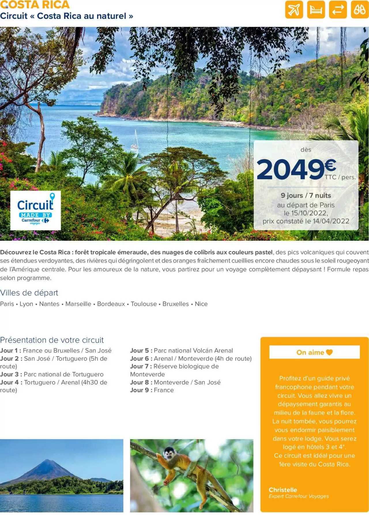 costa rica : circuit "costa rica au naturel"