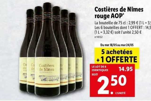 costières de nîmes rouge aop