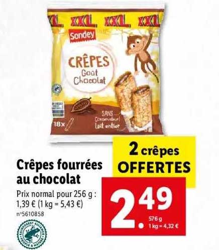Crêpes Fourrées Au Chocolat Sondey