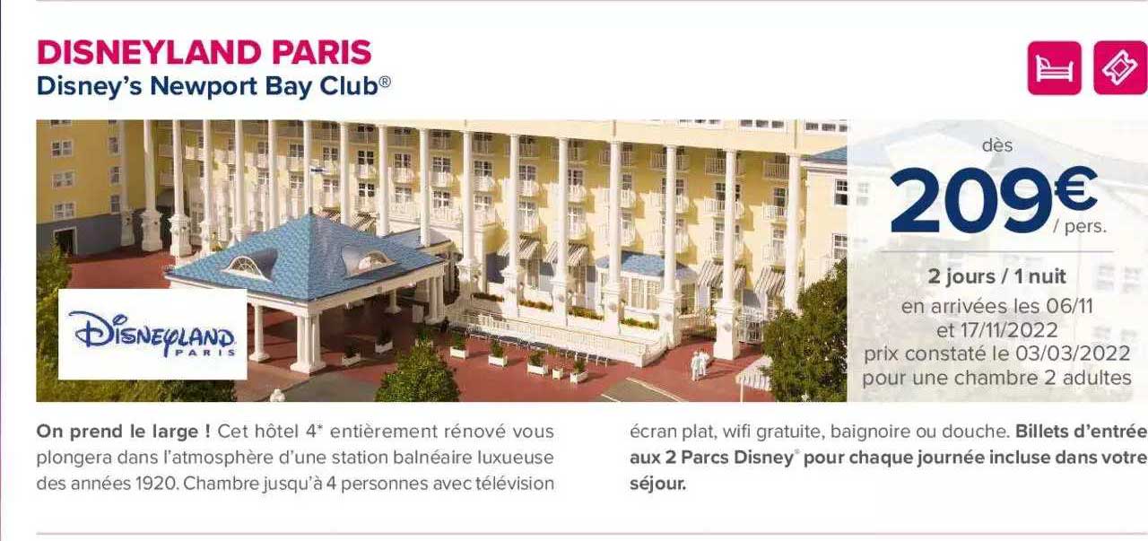 Disneyland Paris : Disney's Newport Bay Club