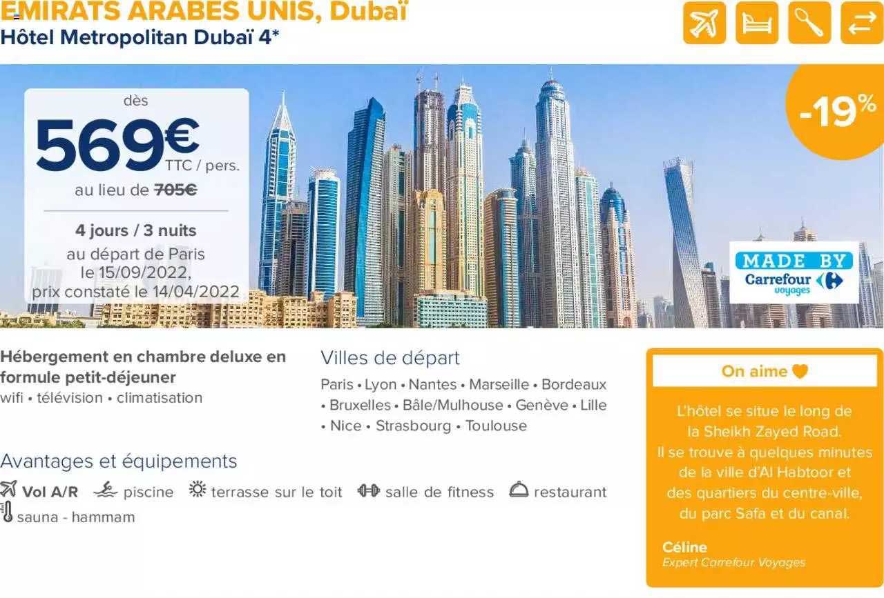 emirats arabes unis, dubaï : hôtel metropolitan dubaï 4*