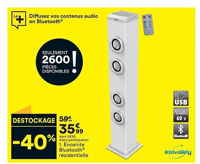enceinte bluetooth résidentielle inovalley