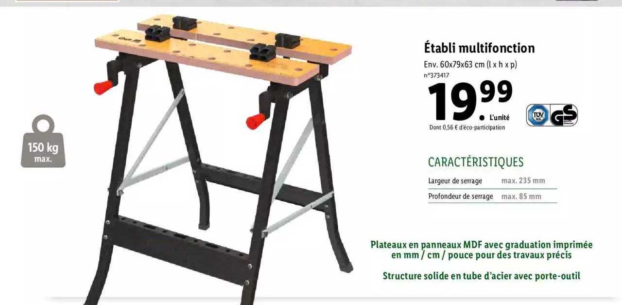 établi Multifonction Parkside