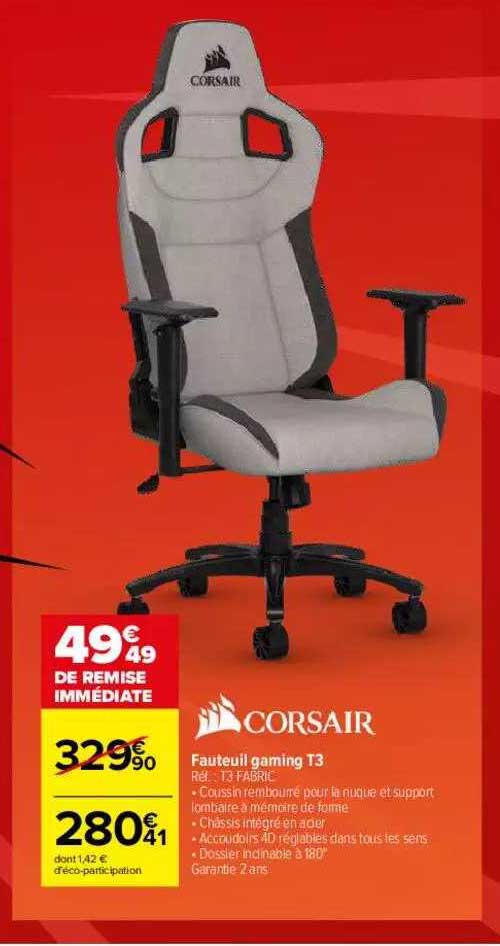 Fauteuil Gaming T3 Corsair