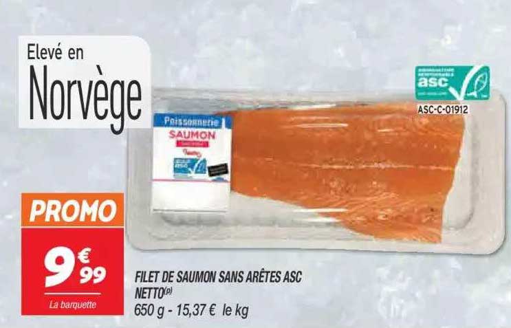 Filet De Saumon Sans Arêtes Asc Netto