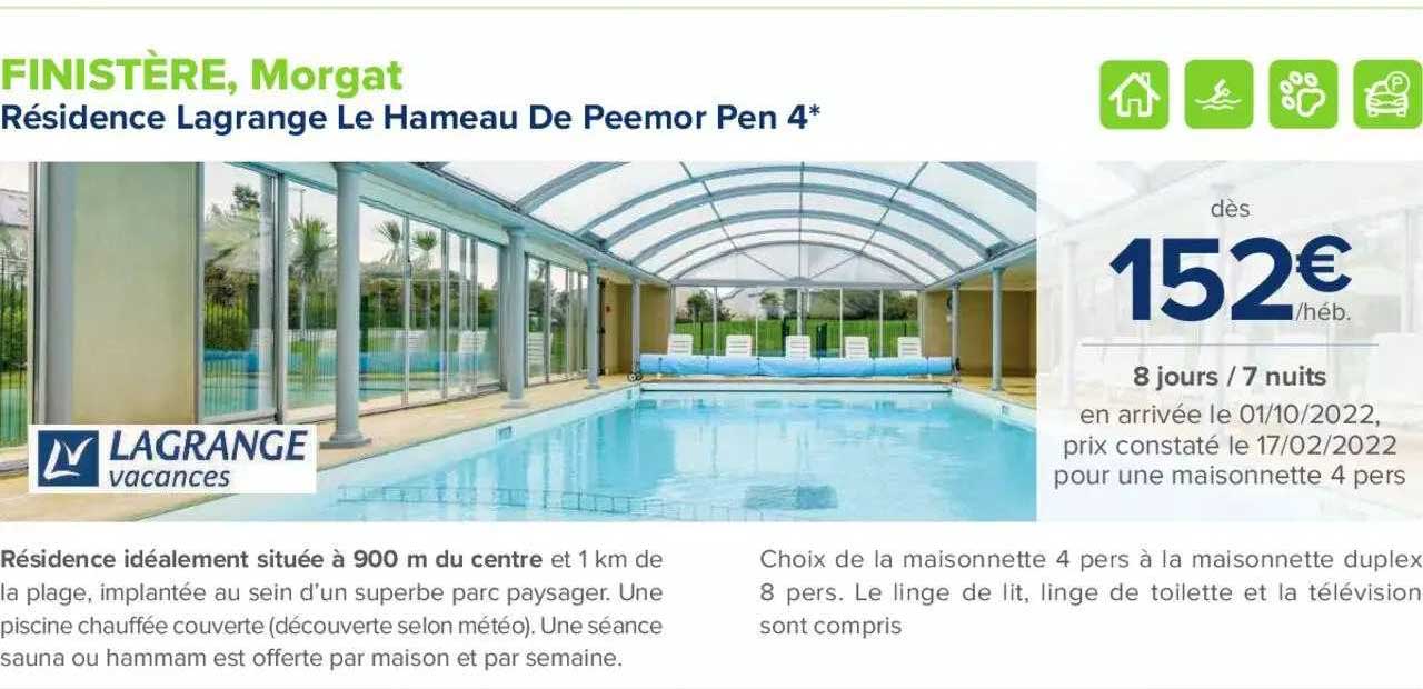 finistère, morgat : résidence lagrange le hameau de peemor pen 4*