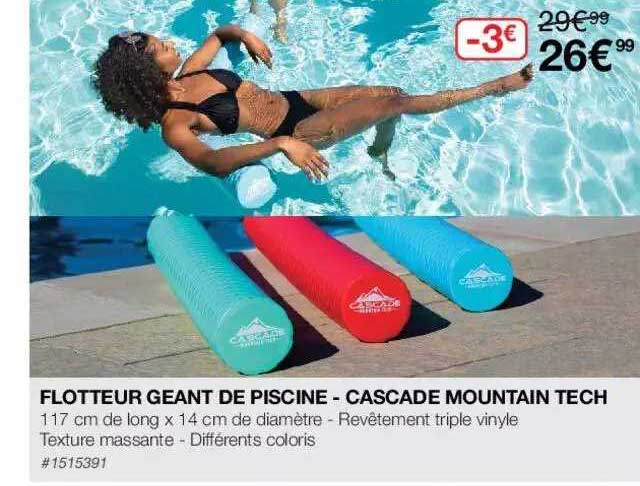 flotteur geant de piscine - cascade mountain tech