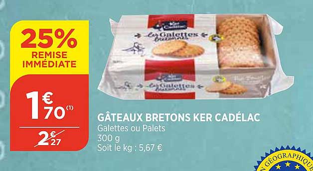 gâteaux bretons ker cadélac 25% remise immédiate
