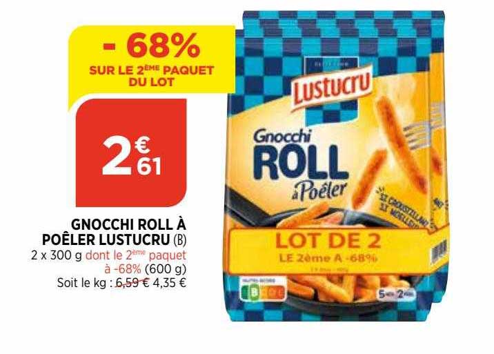 gnocchi roll à poêler lustucru