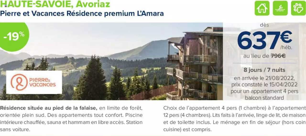 haute-savoie, avoriaz : pierre et vacances résidence premium l'amara