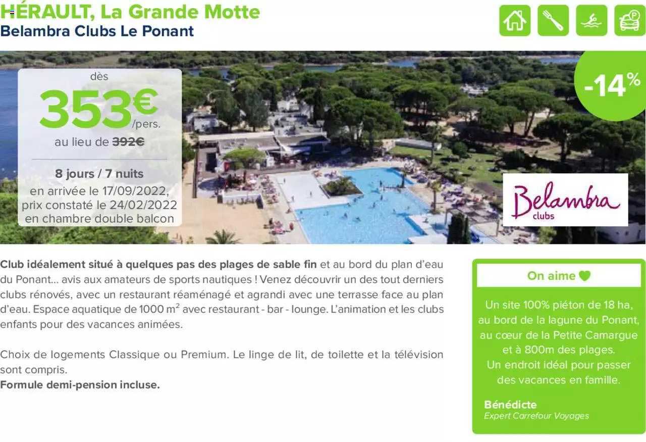 hérault, la grande motte : belambra clubs le ponant