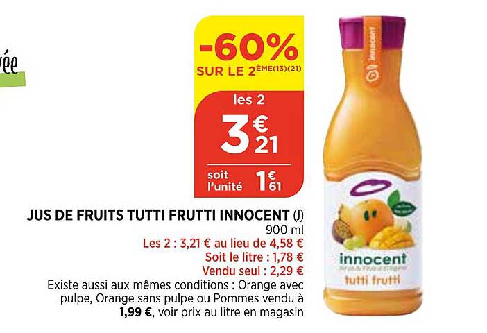 jus de fruits tutti frutti innocent