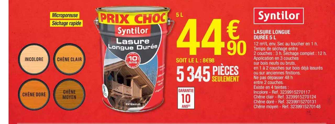 lasure longue durée 5l syntilor