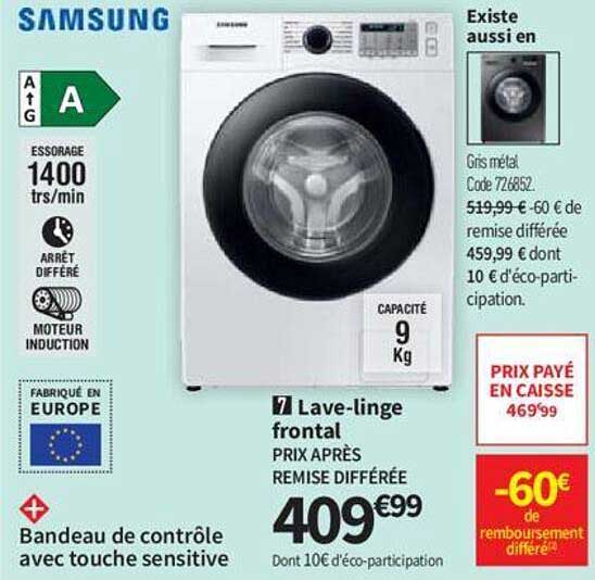 lave-linge frontal samsung